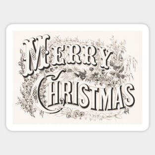 Hand Drawn Retro Merry Christmas Sticker
